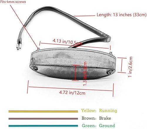 Miniatura 2 de kucehiup Luz trasera LED para motocicleta, luz de freno universal para ATV