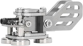 Mini chave de código Morse, aço inoxidável, 3,5 mm, estéreo, interruptor de mão esquerda, direita, mostradores ajustáveis, chave CW automática com cabo para rádio de ondas curtas