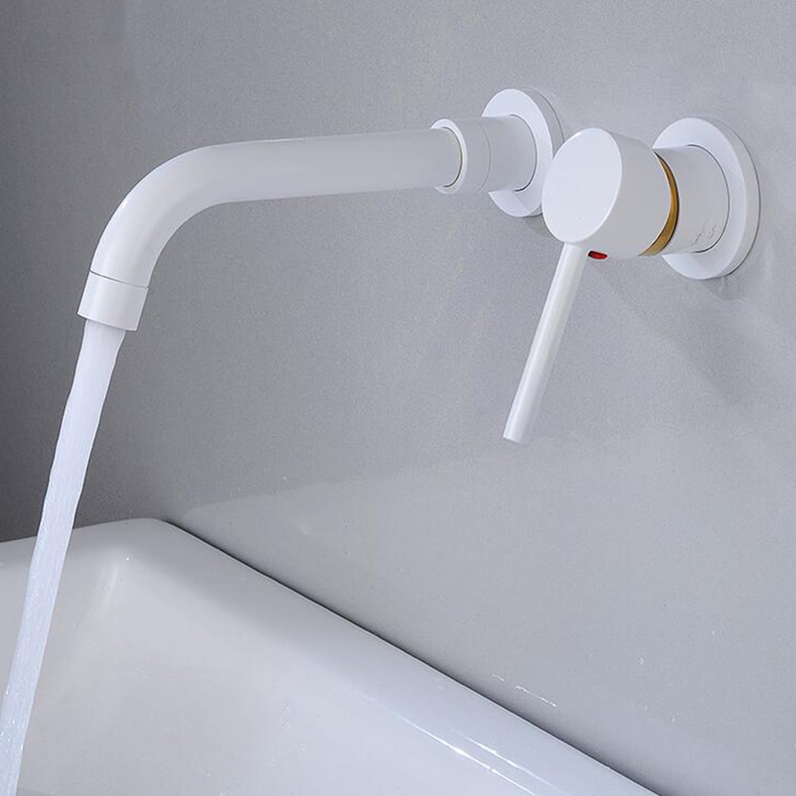 Robinet de lavabo mural en laiton pour éviter les taches d'eau