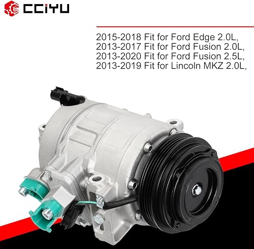 Miniatura 5 de cciyu Compresor de aire acondicionado 2015-2018 apto para Ford Edge 2.0L 2013-2017 apto para compresor de CA Ford Fusion 2.0L CO 29119C