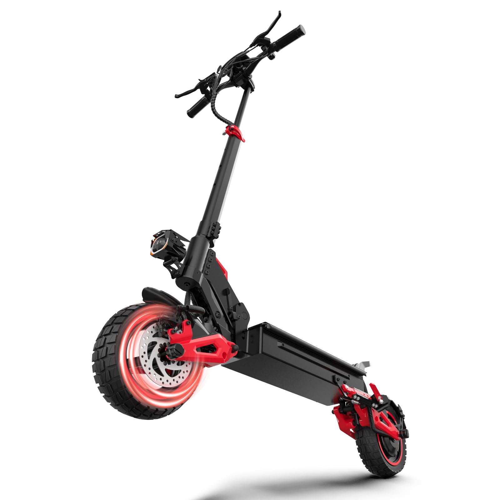 Off Road Electric Scooter Adults, 1200/1600W Motor, 48V 18/21AH Battery, 11" All-Terrain Tires, Heavy Duty E-Scooter with Dual Suspension with Seat