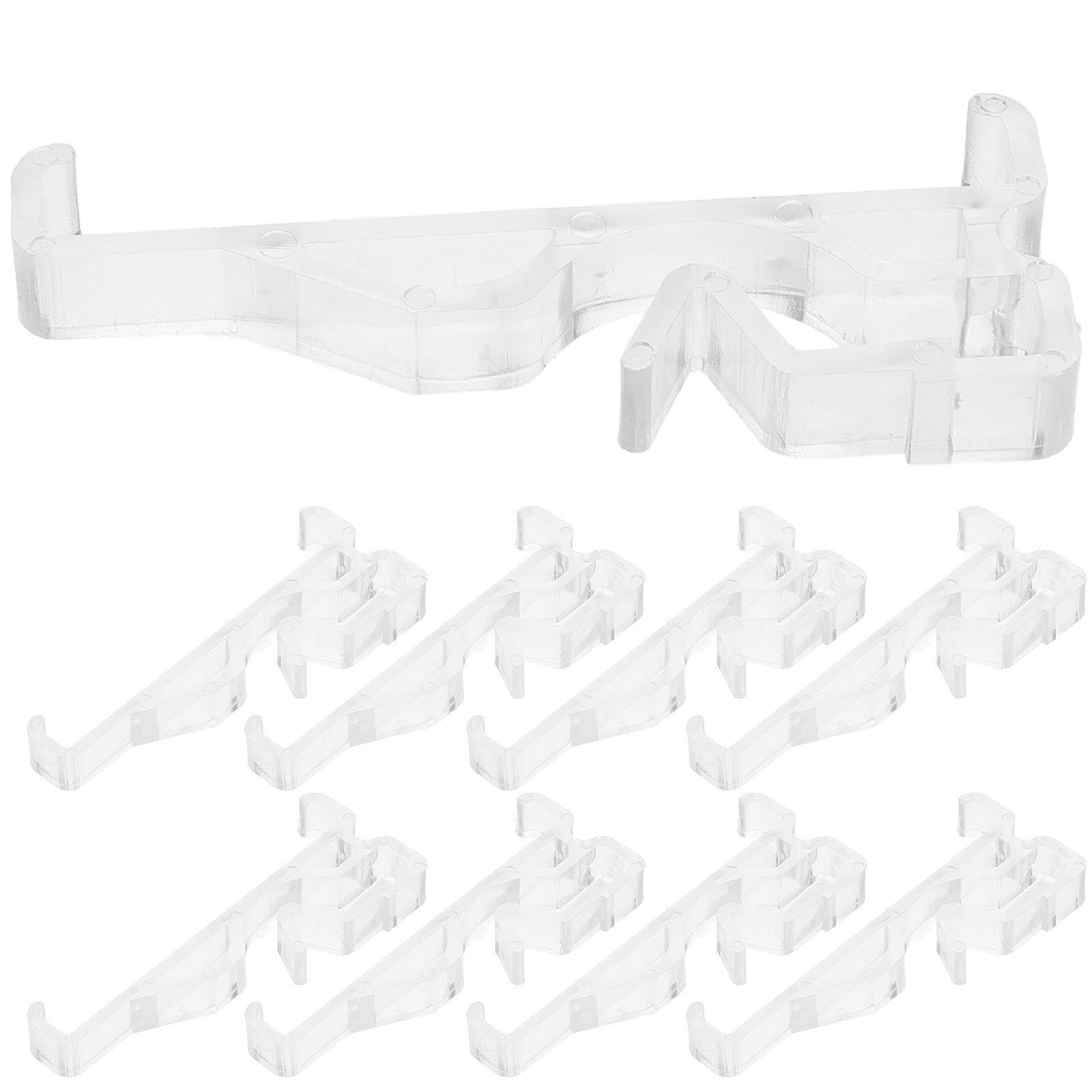 30Pcs 2.5 Inch Clear Plastic Hidden Mounting Brackets for Horizontal Blinds Valance Clips Curtains Decor Hardware For Curtain