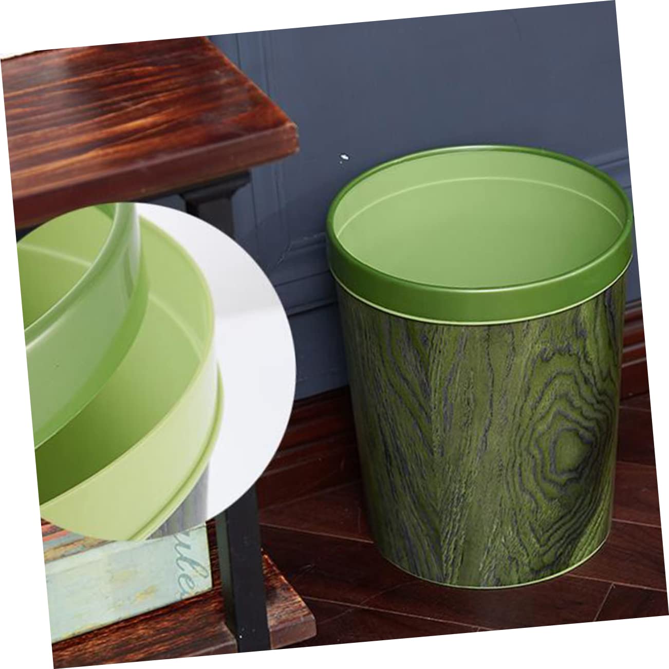 MAGICLULU 12l Mini Trash Can Round Storage Box Waste Basket Lid Ideal for Home Bathroom Office