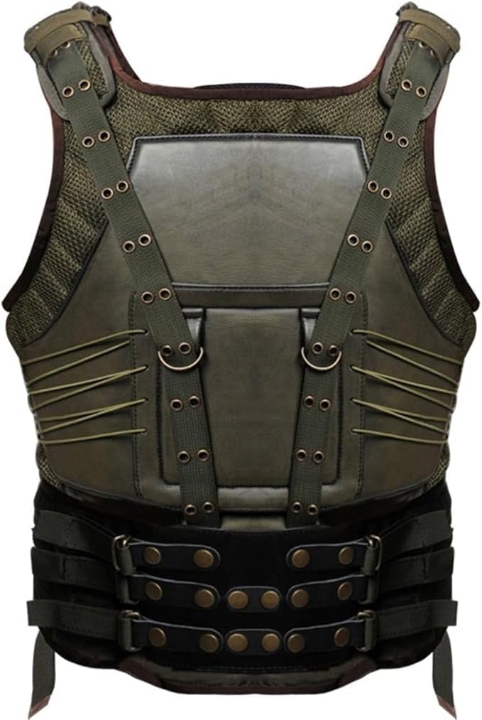 Mens Bane Knight Military Leather Cosplay Costume - Vests for Men