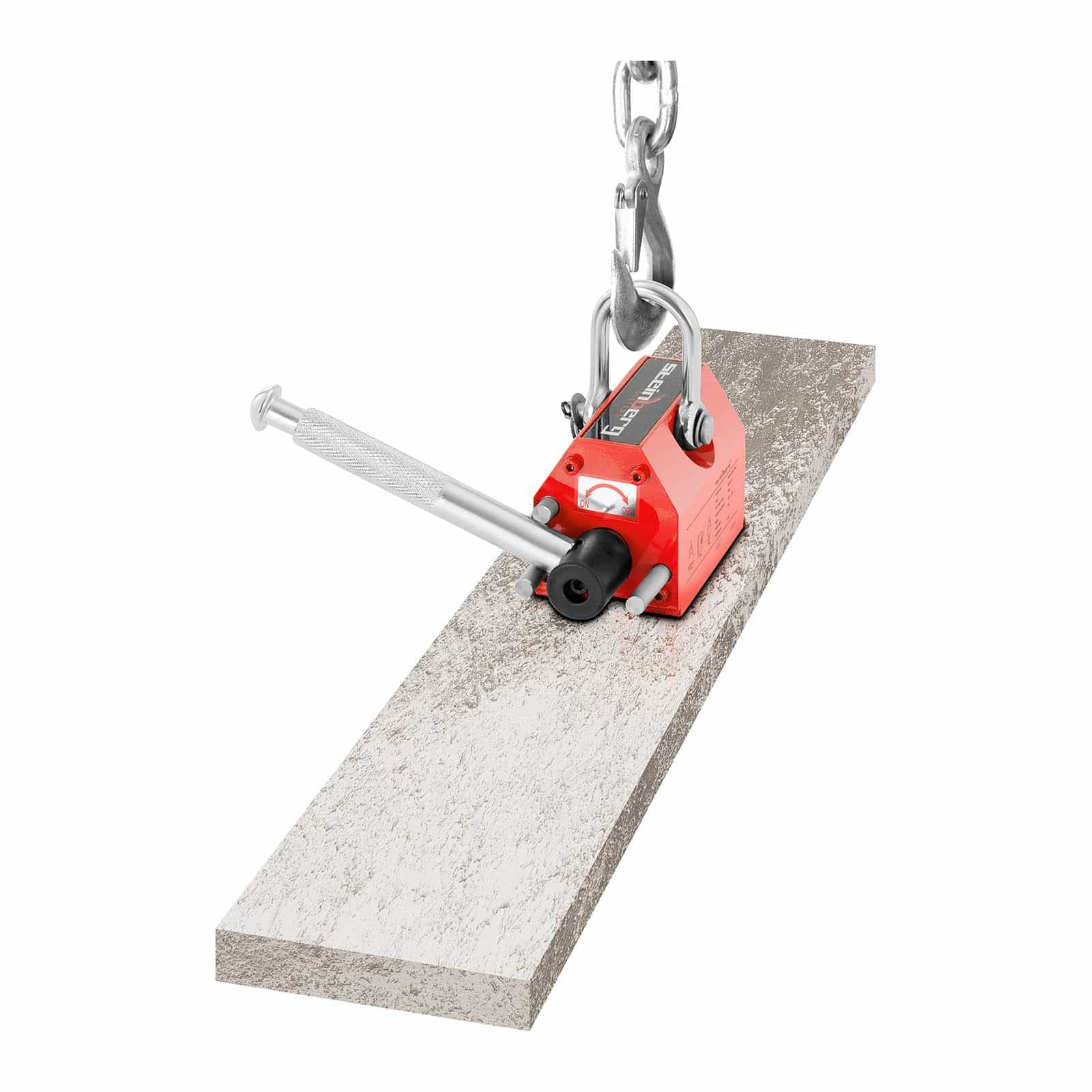 Steinberg Systems Aimant De Levage Super Puissant En Néodyme Manutention Porteur Magnétique SBS-ML 100 (Capacité de Levage 100 kg, Mécanisme de Sécurité, Force de Traction 300 kg, Flux Désactivable)