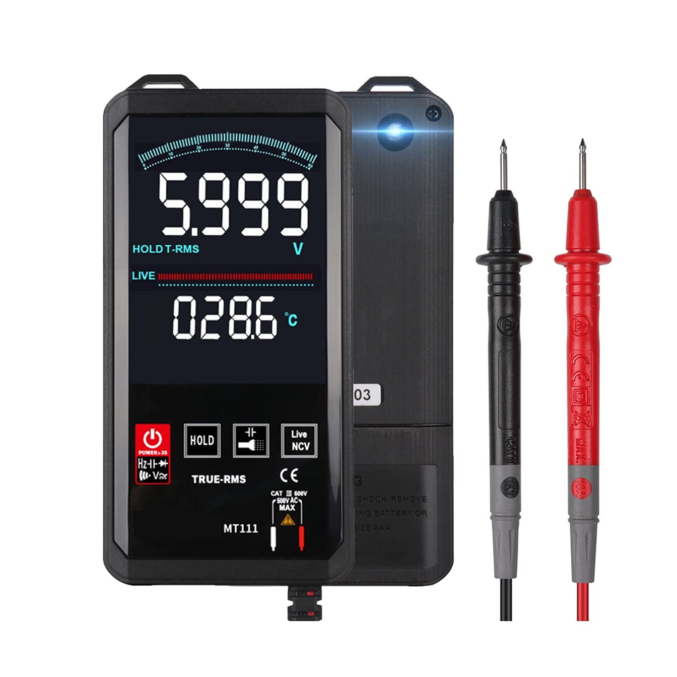 XDCHLK Touch Screen Digital Multimeter 6000 Counts Digital Profesional Multimeter Tester AC Voltmeter Analogue Tester ( Color : D )