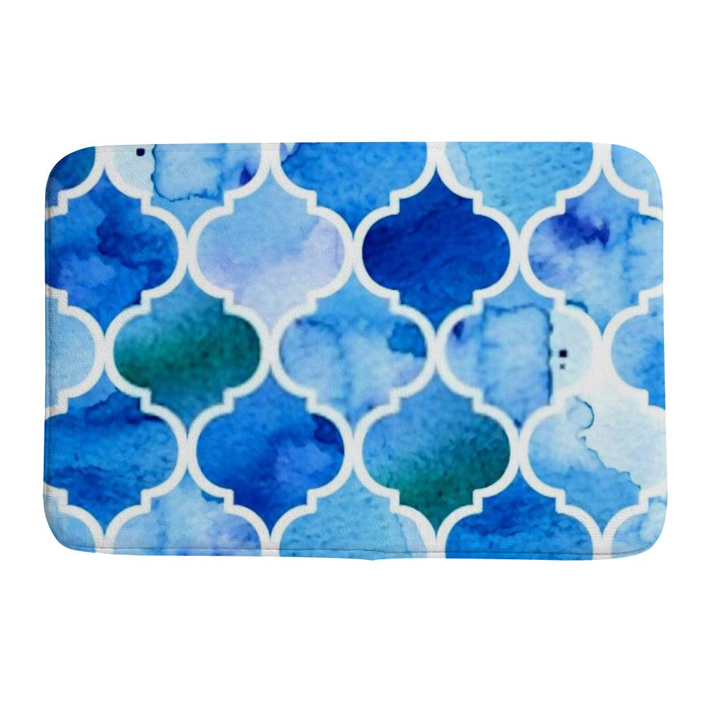 Tapis de bain antidérapant bleu pour éviter les glissades au sol