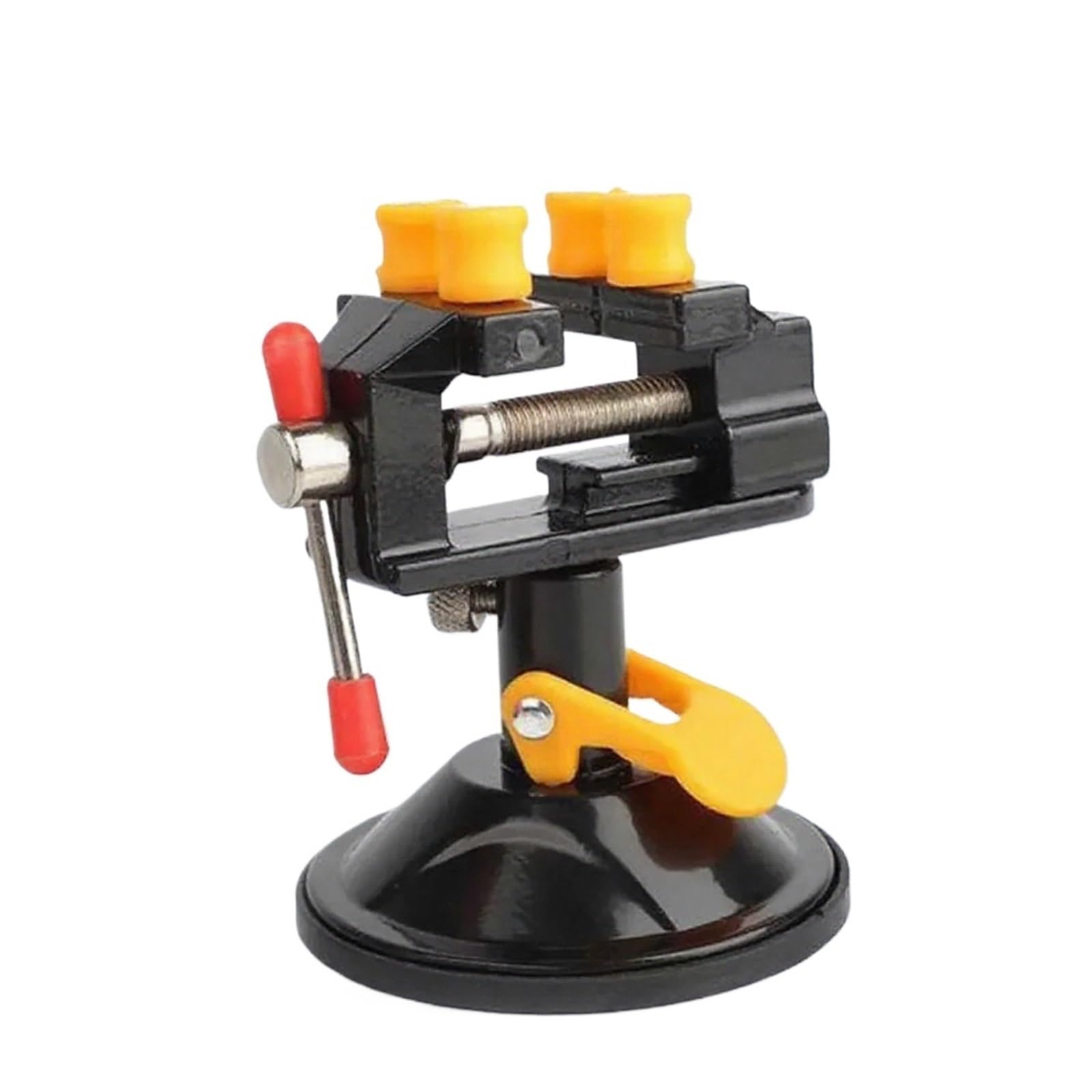 Bapprjj Black Small Bench Vise Multifunction Flat Jaw Table Suction Cup Workbench Carving Jig Household Tool(Black)