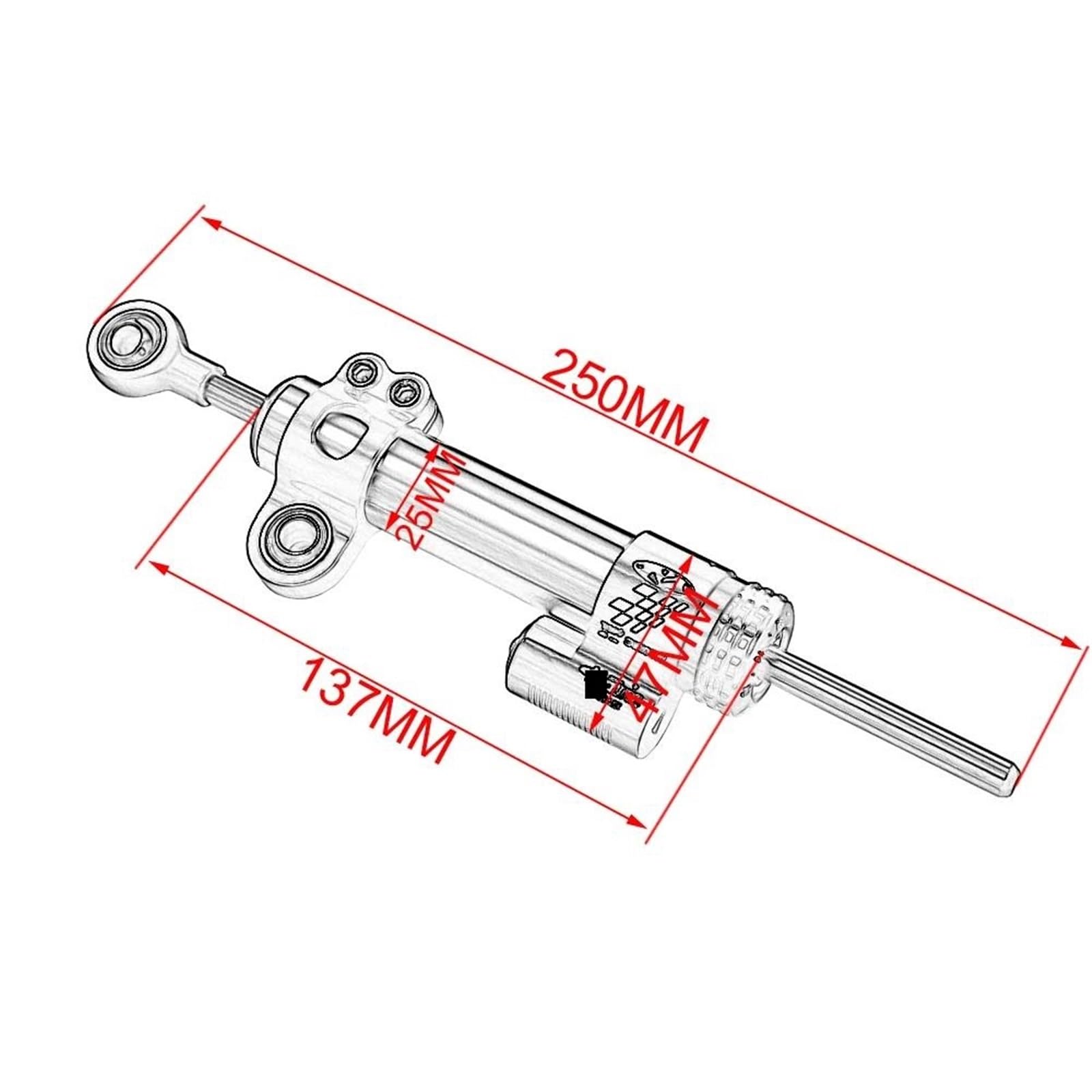 Estabilizador de Amortiguador Amortiguador De Dirección Universal De Aluminio CNC Para Motocicleta, Estabilizador De Seguridad, Amortiguador Para Ya&ma&ha Para MT09 R1 R6 FZ1 XJR1300 MT-07 Ajustables