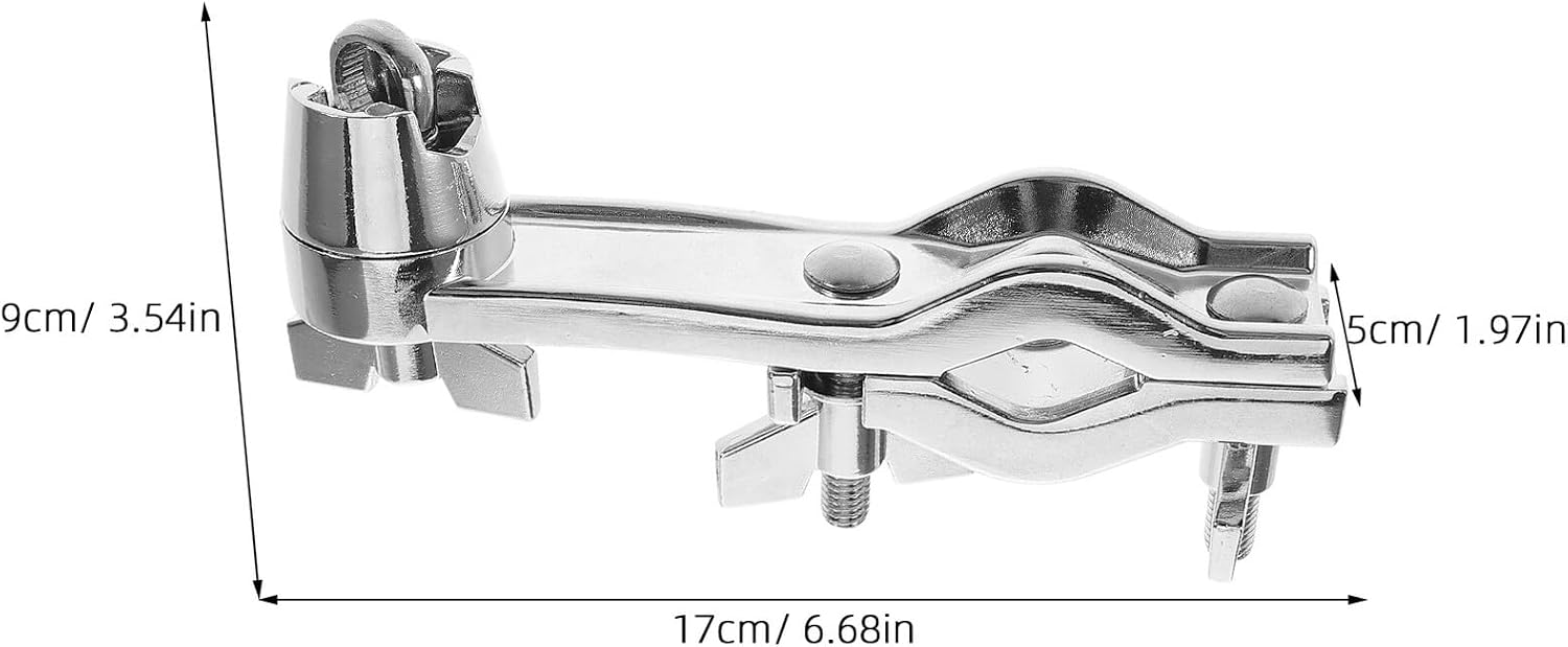 Cabilock 2pcs Drum Clamp Cowbell Holder Extension Mount Kit Versatile Drum Stand Parts Hardware Accessories for Percussion Practice and Performance