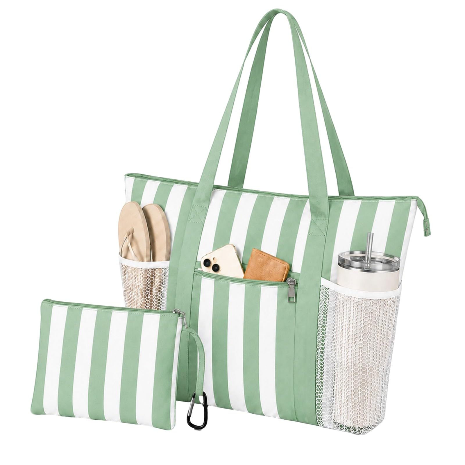 TAHAVICE Sac de plage XXL Famille Sac de bain pour femme Imperméable Sac de plage Sac fourre-tout pour plage, voyage, piscine, gym