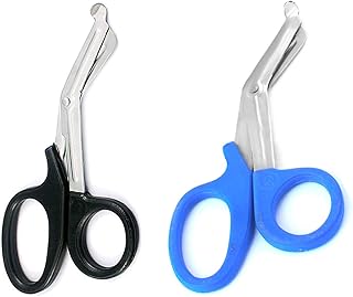 2 PCS (Black & Teal) Paramedic Utility Bandage Trauma EMT EMS Shears Scissors 7.25 INCH Stainless Steel (PC Brand)