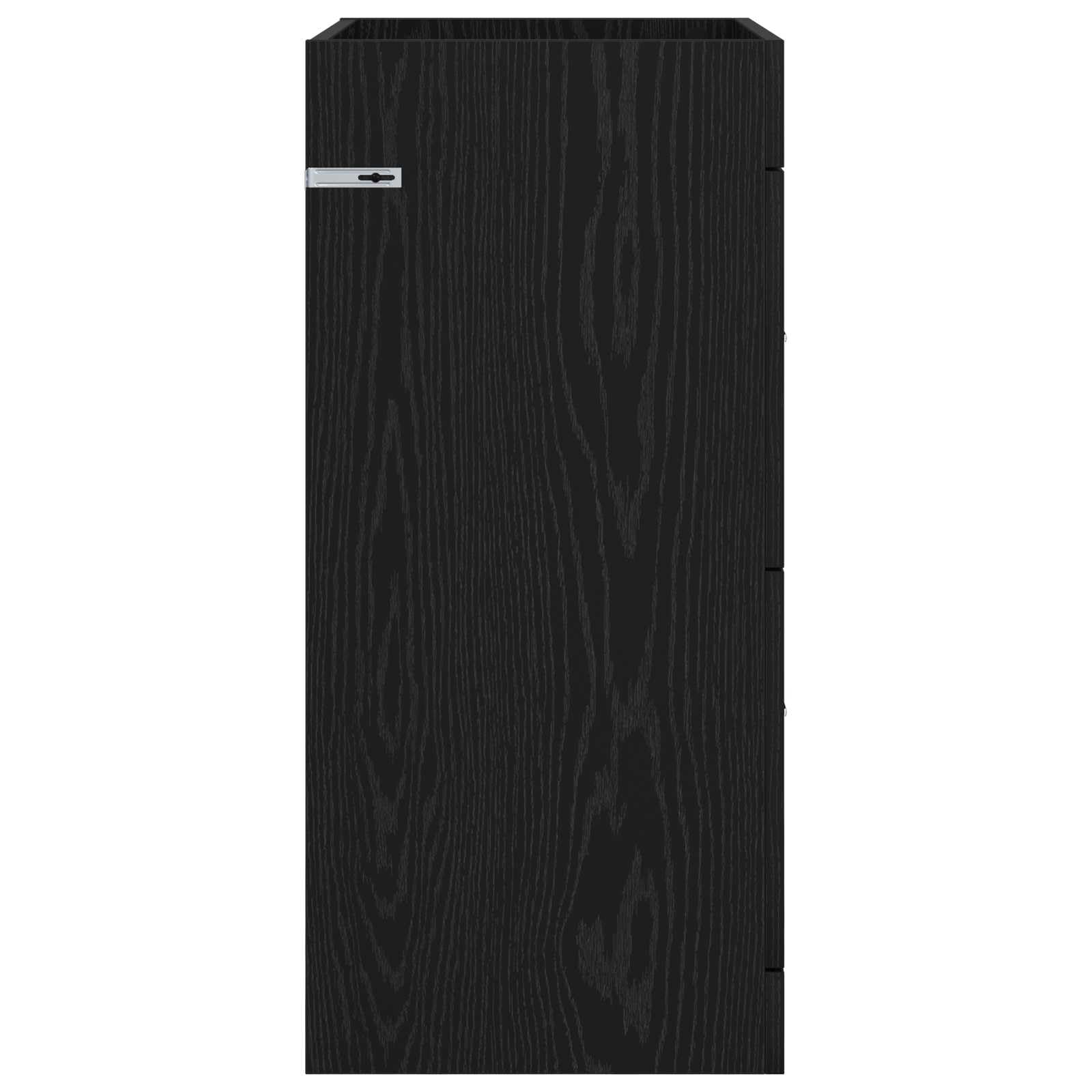 Meuble de salle de bain en chêne noir - 56 x 37,5 x 81 cm - Avec beaucoup d'espace de rangement - Tiroir et porte pour salle de bain - Meuble de salle de bain moderne