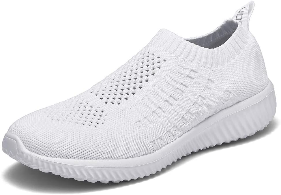 TIOSEBON Women Trainers Athletic Slip On Lightweight Walking Shoes – Breathable Running Sneakers