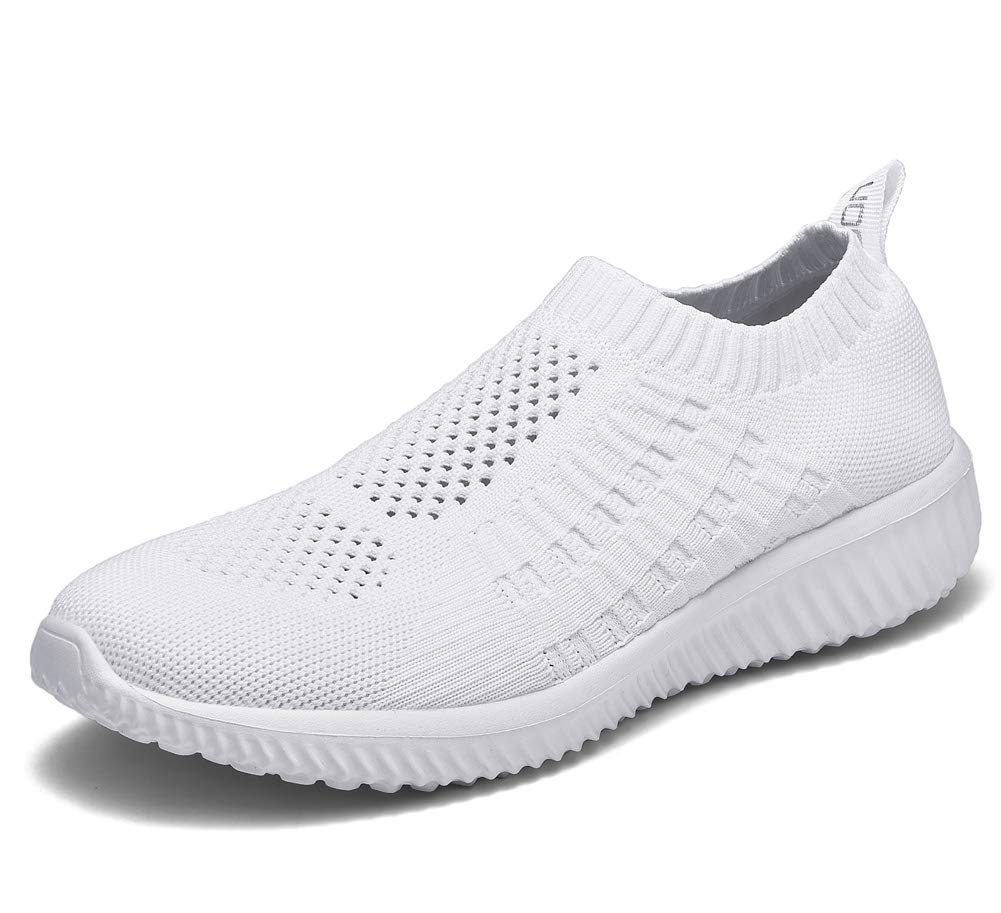 TIOSEBON Damen Slip On Laufschuhe Atmungsaktive Mesh Sportschuhe Leichte Bequeme Freizeitschuhe