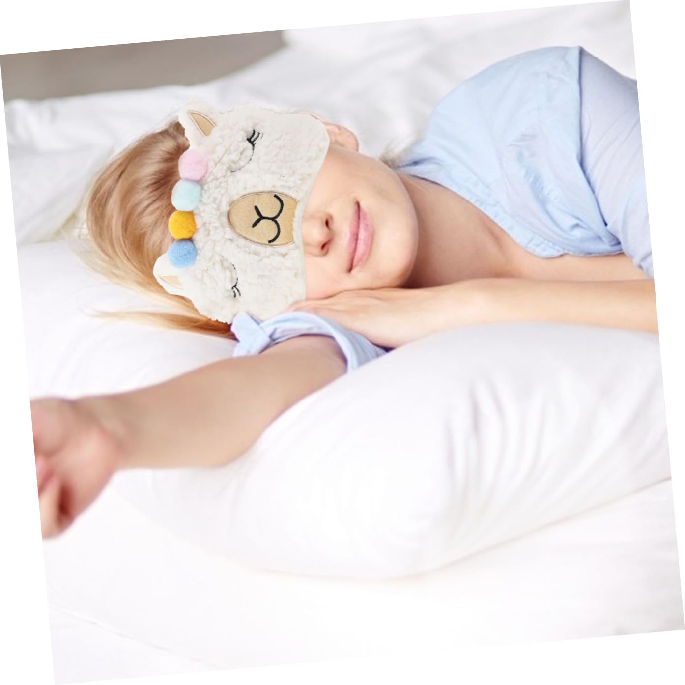 GLEAVI 3er-set Schlafmaske Im Alpaka-design Satin-augenmasken-set Bequeme Schlafmasken Für Unterwegs Lichtdichte Alpaka-form Block-out-augenmaske Zum Schlafen 2 Stück * 3