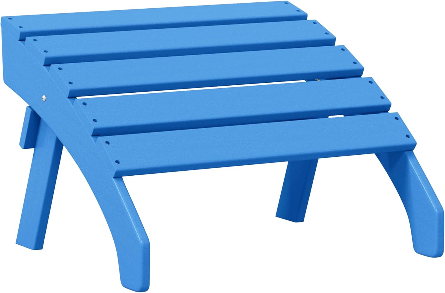 WO Home Furniture HDPE Outdoor Adirondack Chair with Footrest Ottoman, All Weather and UV Resistant for Patio, Balcony, Backyard, Garden, Porch, Pacific Blue