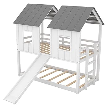 Amazon.com: Harper & Bright Designs House Bunk Bed with