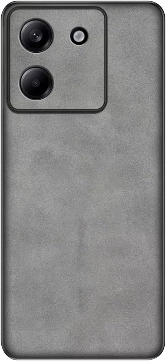 Microcase Xiaomi Redmi Poco M7 Pro 5g için Luxury Leather Series Deri Desenli Plastik Koruma Kılıf - AL8125 (Siyah)