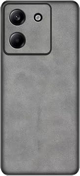 Microcase Xiaomi Redmi Poco M7 Pro 5g için Luxury Leather Series Deri Desenli Plastik Koruma Kılıf - AL8125 (Siyah)