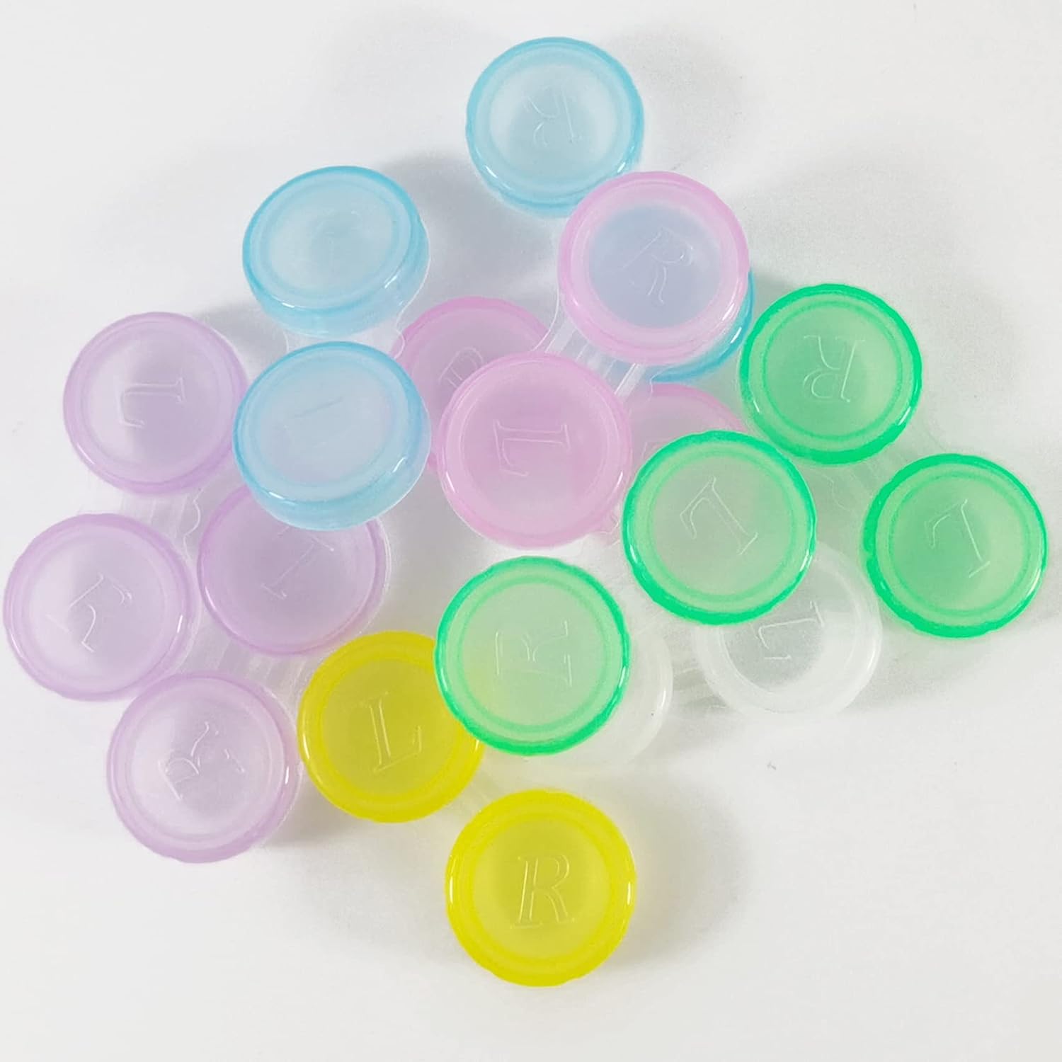 YOOHUA 60PCS Colorful Contact Lens Case - Bulk Eye Lense Cases, Holder Container Case