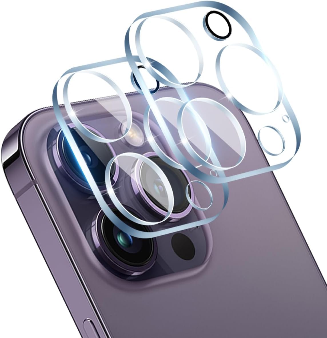 【2枚セット】 対応 iPhone14 Pro / iPhone14 Pro Max カメラフィルム 【日本旭硝子 硬度9H】 アイフォン14プロ / アイフォン14プロマックス 用 レンズフィルム カメラ保護フィルム いphone14 pro / いphone14 pro max 用 レンズ保護ガラス 露出オーバー防止 レンズ保護 3D Touch対応 、高透過率 、気泡ゼロ 、防爆裂 、飛散防止 、衝撃吸収 、指紋防止 、ラウンドエッジ加工 、簡単貼り付け