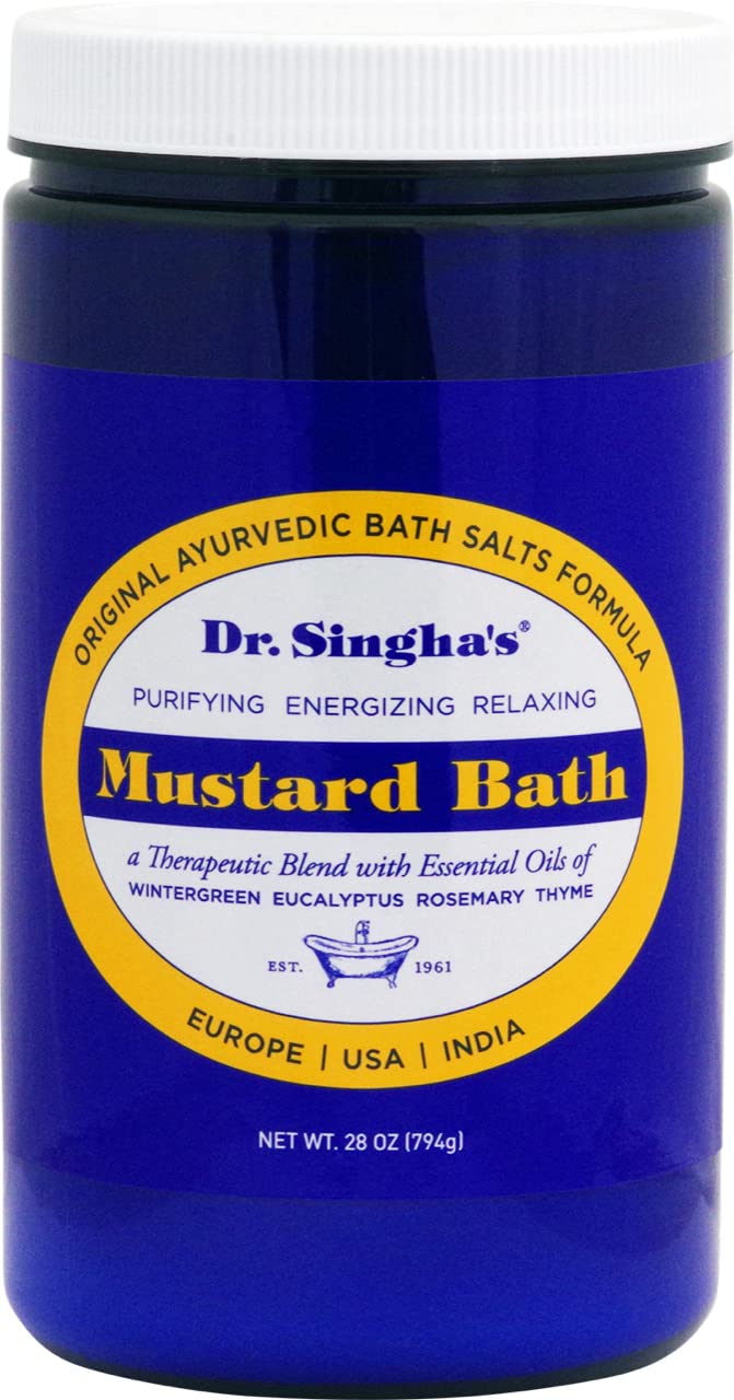 Dr. Singha’s Mustard Bath Salts – 28 oz Herbal Bath Soak with Essential Oils for a Relaxing and Rejuvenating Experience – Made in USA Dr. Singha’s Mustard Bath Salts – 28 oz Herbal Bath Soak with Essential Oils for a Relaxing and Rejuvenating Experience – Made in USA