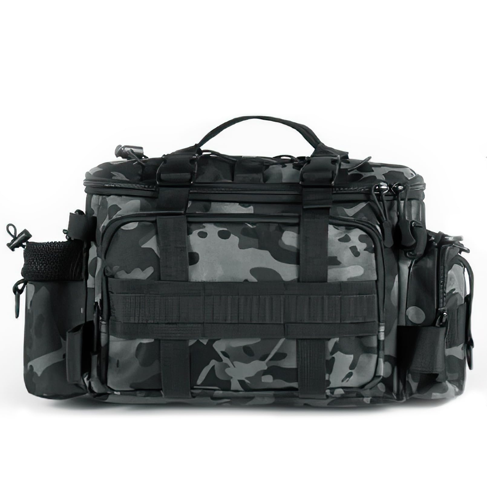 Croch Bolsa para aparejos de pesca – Bolsa de pesca impermeable con correa para el hombro, bolsa de almacenamiento multifuncional para equipo de pesca al aire libre y accesorios, multicolor, Camuflaje