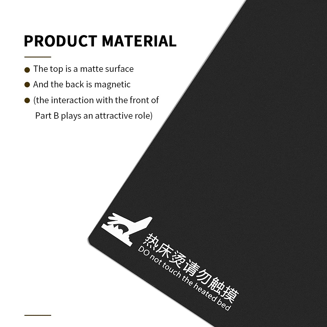 Close-up of the product material, showing the matte top surface and magnetic properties