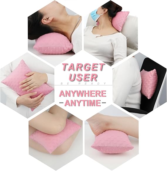 Soft Knee Pillow Leg Pillows 11 x 7.8 Small Hip Support Pillows Between Legs for Side Sleepers Sciatica Joints Pain Relief Machine Washable Post Surgery Cushion Gifts, Minky Dot Coral