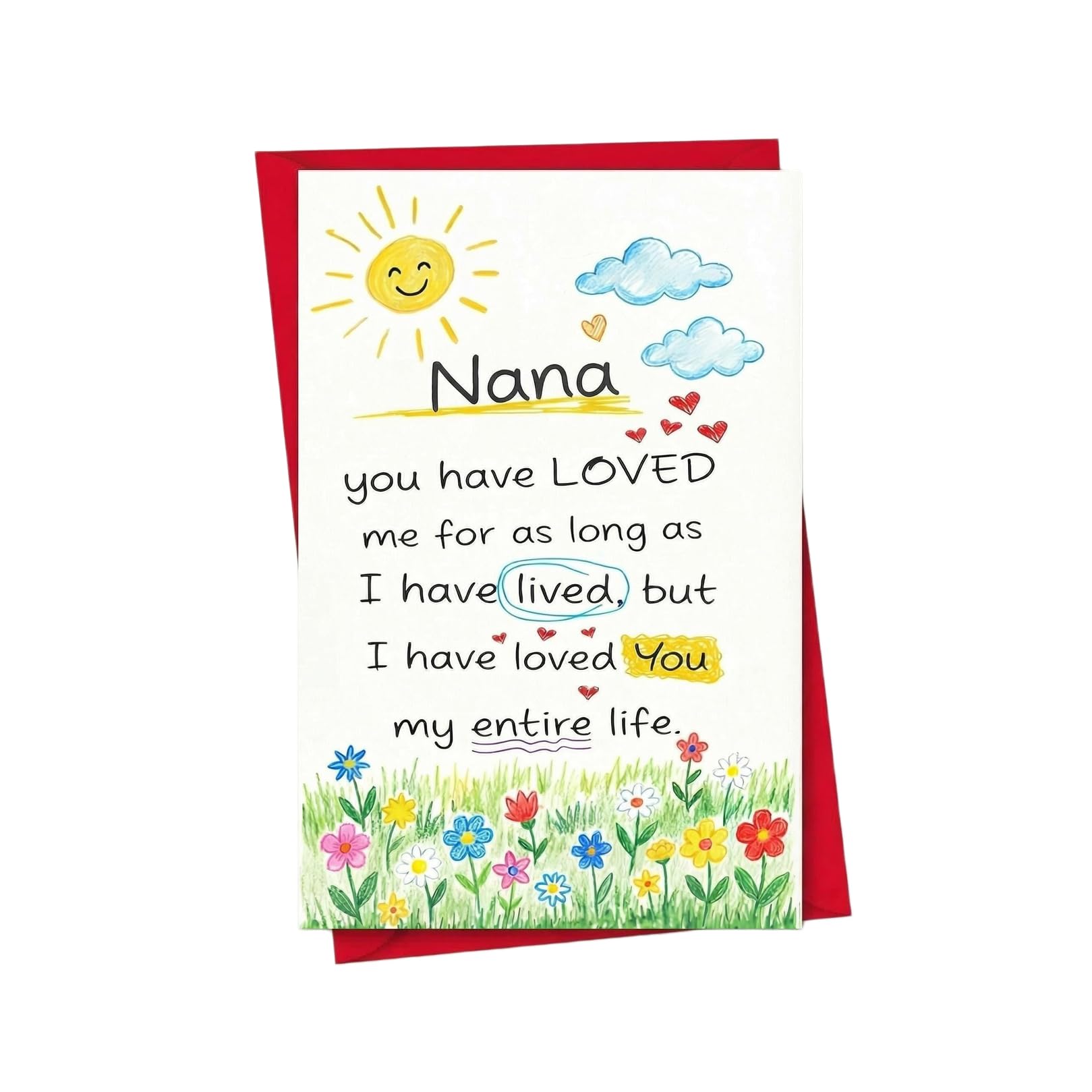 Amazon.com: OMSEEN Nana Card Gifts Mothers Day Birthday Christmas