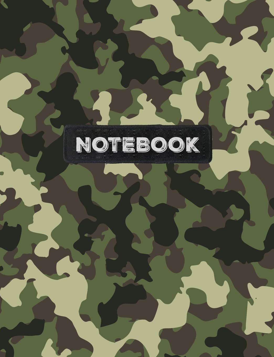 Notebook: Cool Army Green Camo Camouflage Wide Ruled Composition Note Book, Diary or Journal | 100 pages | 7.44" x.9.69" Size
