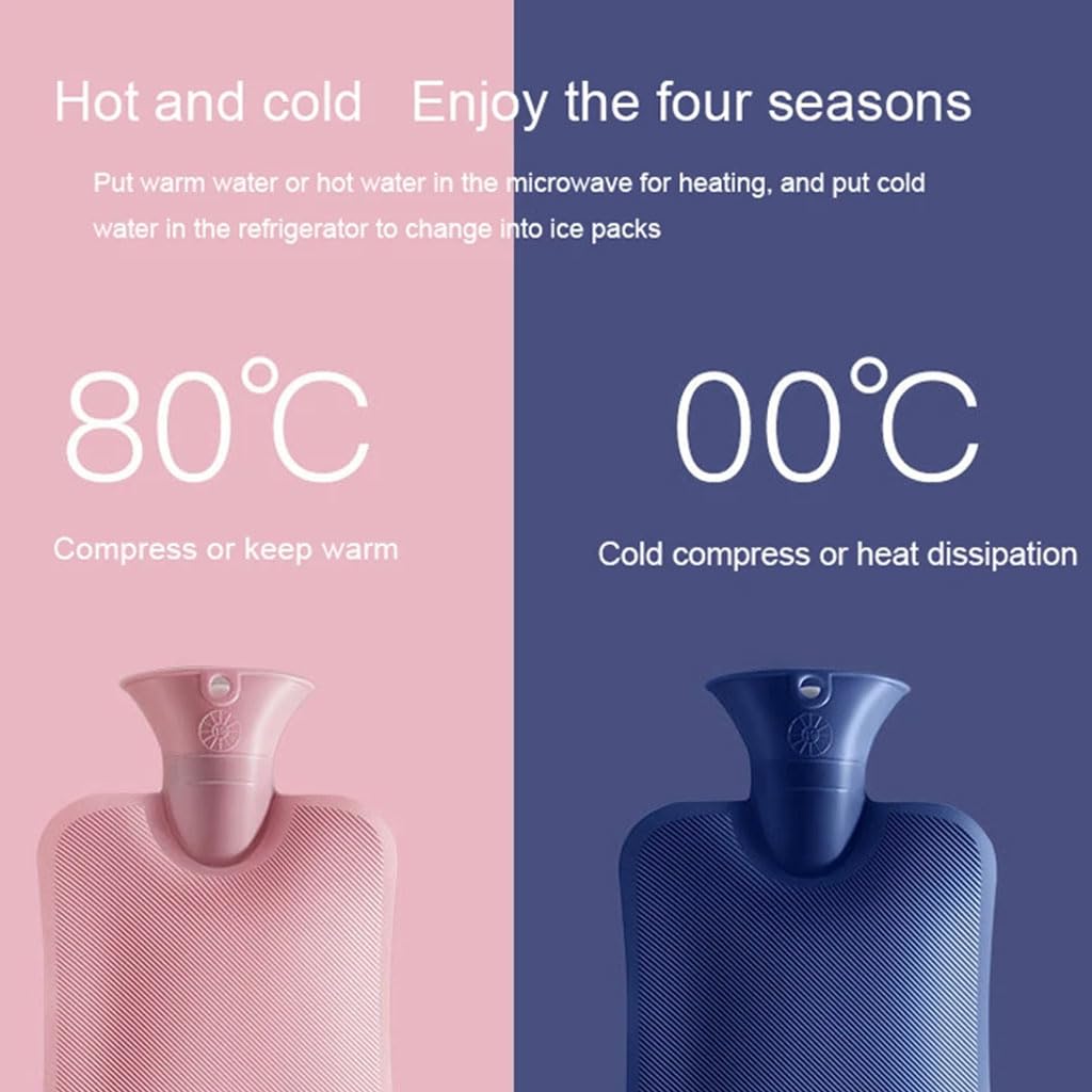 réutilisable Bouillotte d'hiver pour lit, Grande Bouteille d'eau Chaude avec Couvercle, Sac d'eau Chaude remplissant l'eau pour compresse Chaude et Froide Chaud