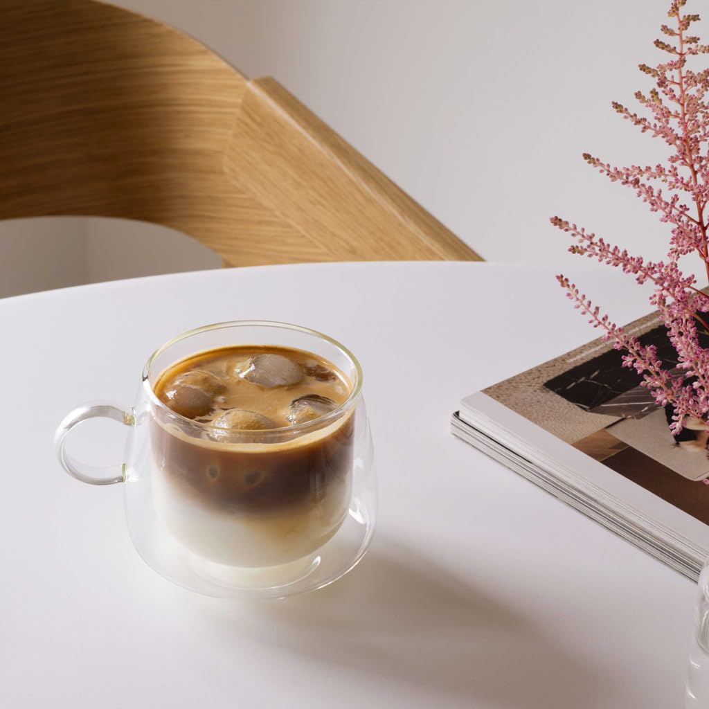 Villeroy & Boch – Artesano Hot&Cold Beverages vaso para cappuccino, set de 2 vasos de doble pared para bebidas frías y calientes, vidrio borosilicato, apto para lavavajillas, apto para microondas
