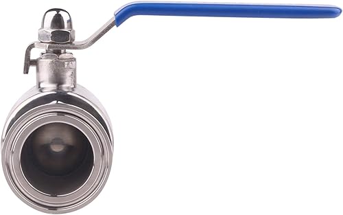 Miniatura 5 de DERNORD Válvula de bola de tres abrazaderas de 1.5 "acero inoxidable 304, revestimiento de PTFE. (tubo de 1.5 pulgadas OD)