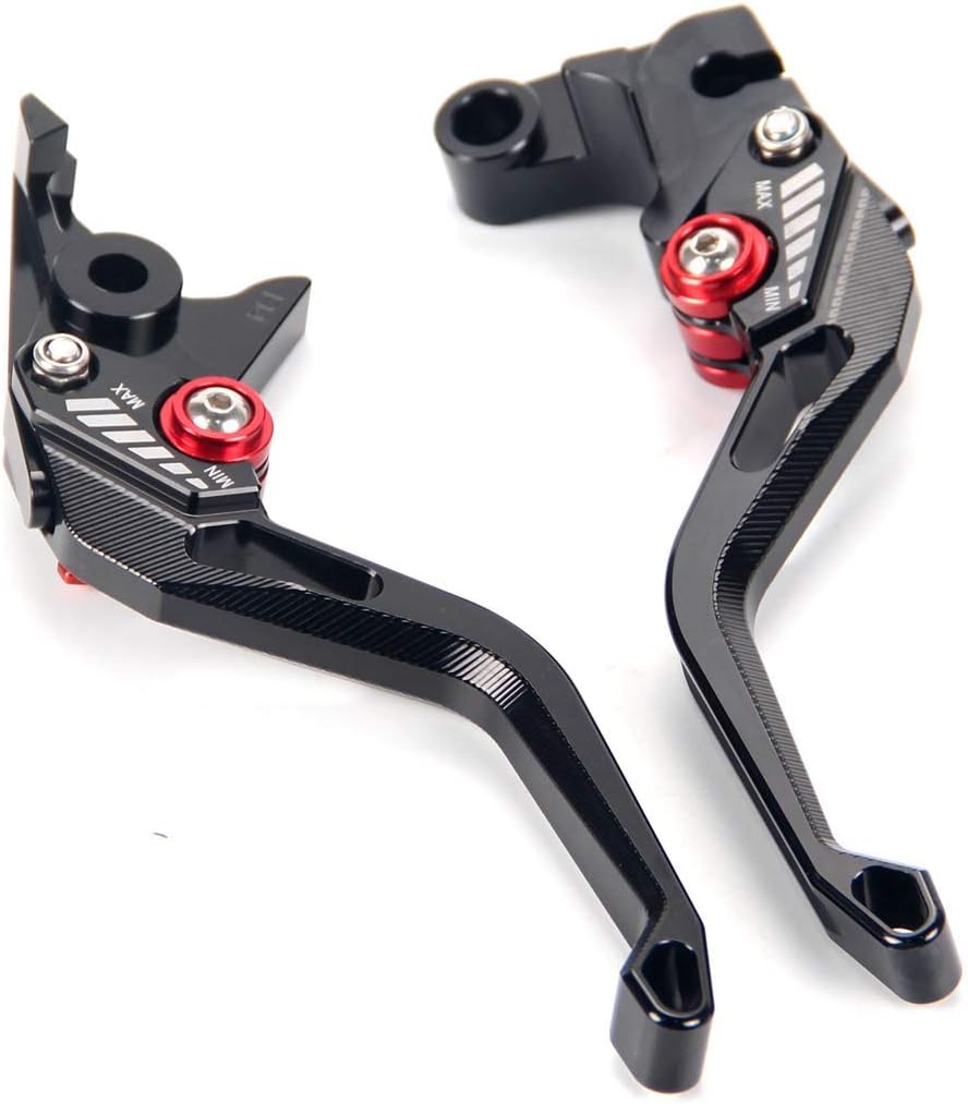 Short Brake Clutch Adjustable Levers Compatible with Yamaha YZF-R125/125R 2007-2013 WR125X WR125R 2009-2016 Black