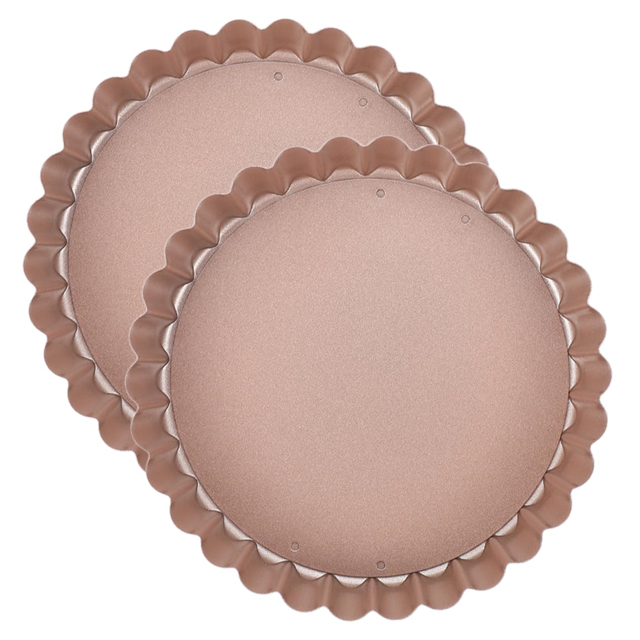 GRIRIW Set of 2 Mini Tart Pans Metal Removable Bottom Baking Trays for Flan Quiche