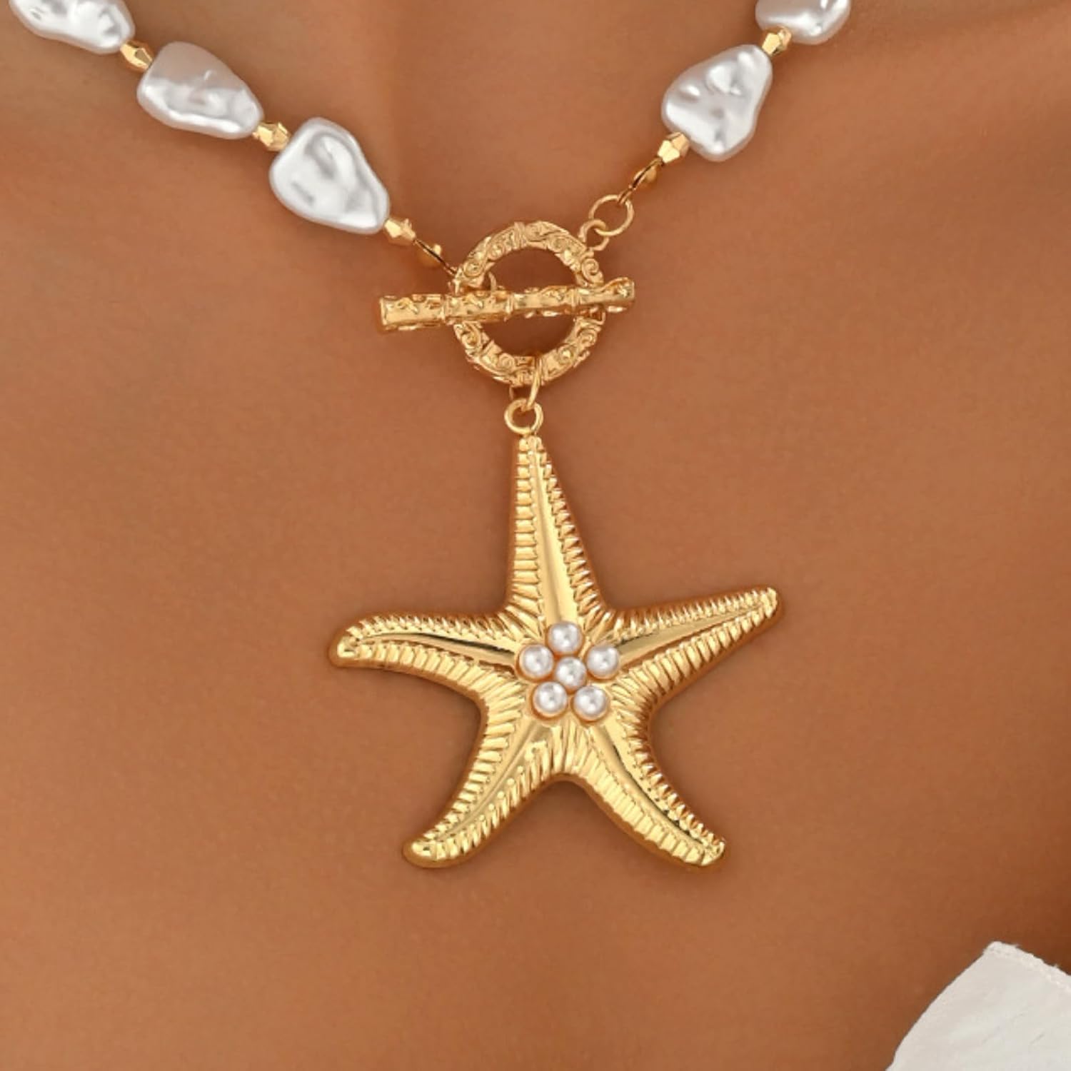 Starfish Necklace for Women Ocean Pendant Jewelry Beach Vacation Seashell Necklace Summer Hawaiian Gift Accessories - Image 5