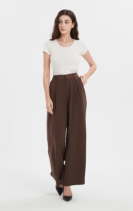 Turtleneck + Wide-Leg Trousers + Loafers