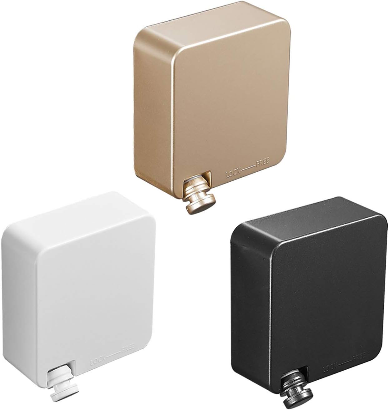 Retractable Clothesline Retractable Clothesline Hardware Pendant Hanger Invisible for Bathroom, Laundry, Hotel(Black)