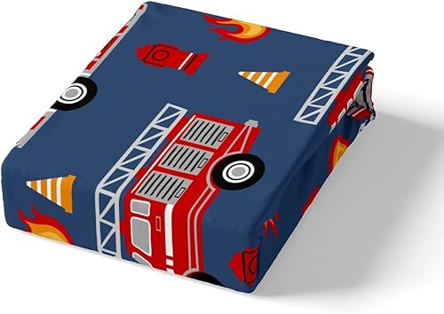 Miniatura 5 de Juego de funda de edredón de dibujos animados para niños, niñas, adolescentes, decoración de habitación de bomberos, juego de funda de edredón de