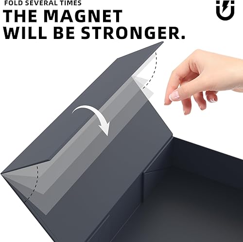 Miniatura 3 de MOZRRO Caja de regalo de 11.5 x 8.2 x 2.3 pulgadas, cajas de regalo para regalos de cierre magnético, cajas de regalo con tapas para regalos de