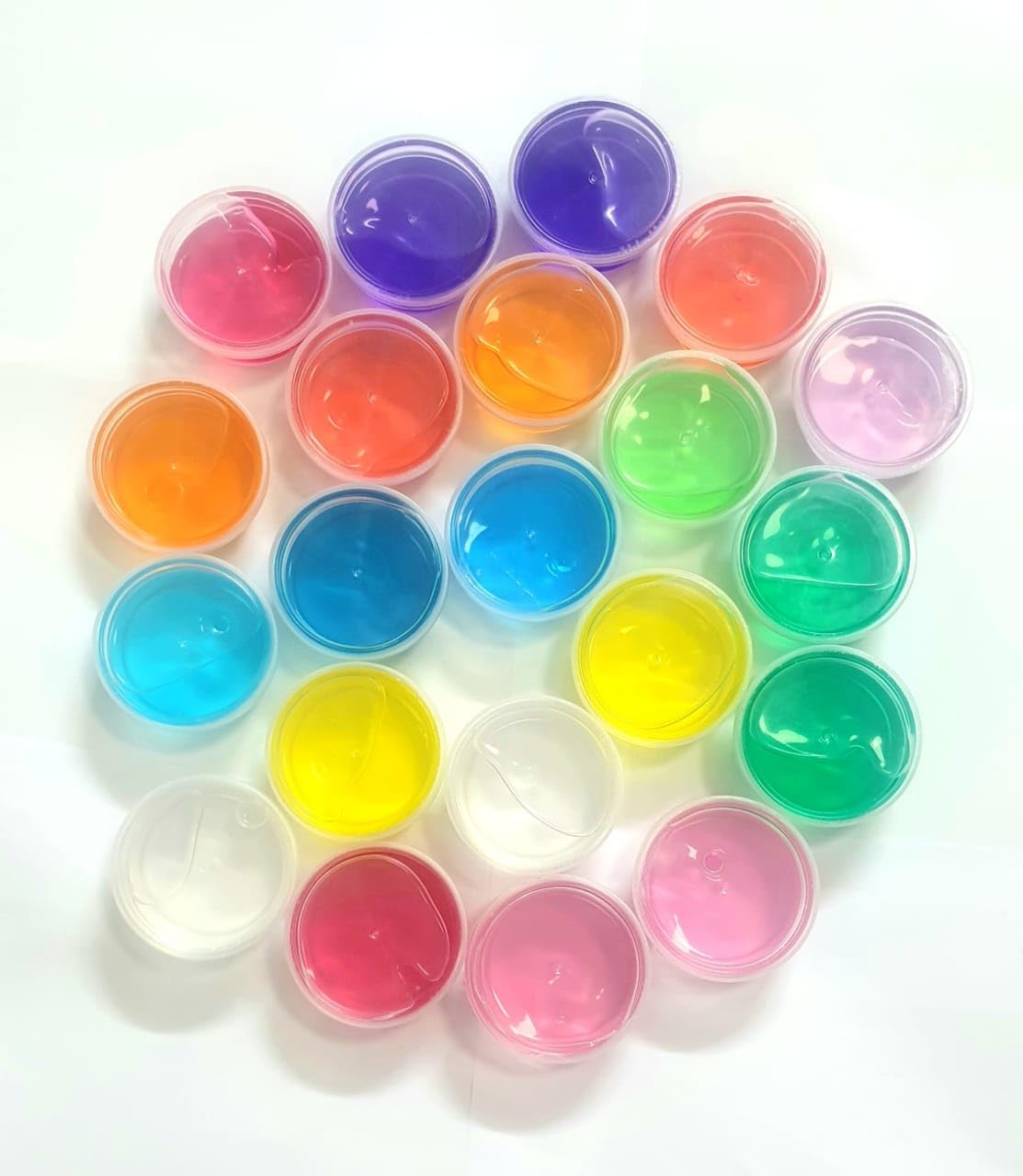 Rainbow DIY Slime Kit Non Sticky Slime Toy for Kids Girls Boys Ages 4-12, Pack for 24 Rainbow Color Glitter Slime - Perfect for Sensory Play and Stress Relief - Great Gift for Kids and Teens