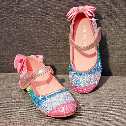 TN TANGNEST Sequined Bowknot Girls Princess Shoes Dress Shoes Wedding Party Flats Cosplay Mary Jane Shoes3