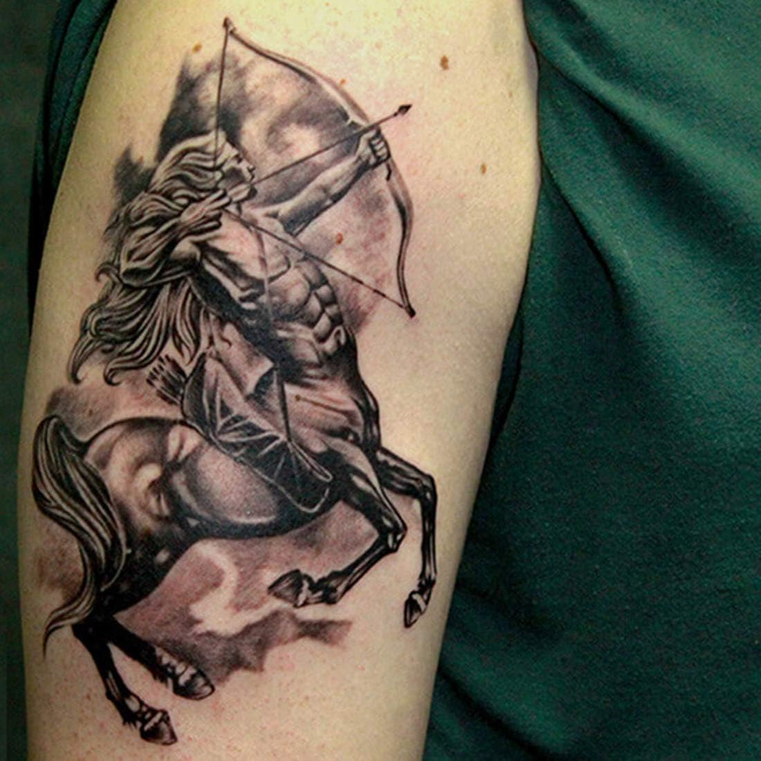 Temporary Tattoowala Sagittarius Black Temporary Tattoo Stickers For Male And Female Fake Tattoo Waterproof body Art 2