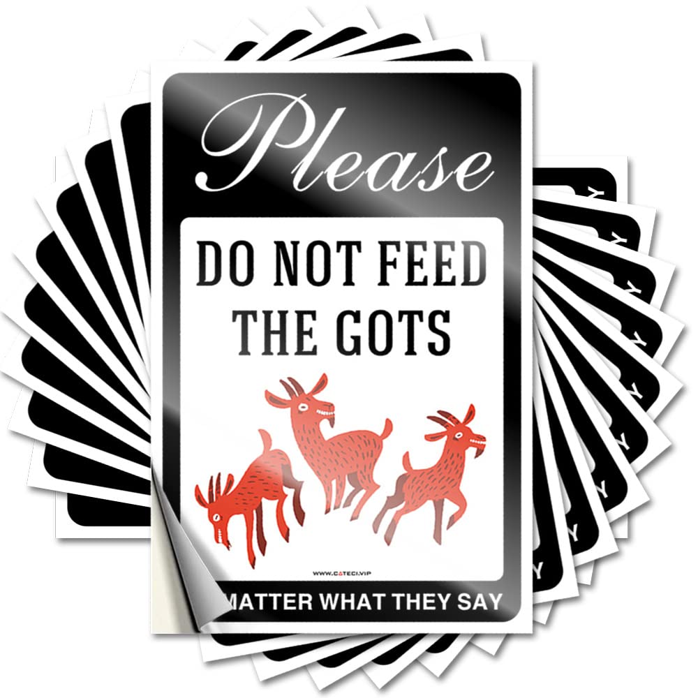 Rustic Funny Sticker - Vintage Spring Cover Please Don’t Feed The Goats, No Matter What They Say(8X12CM)