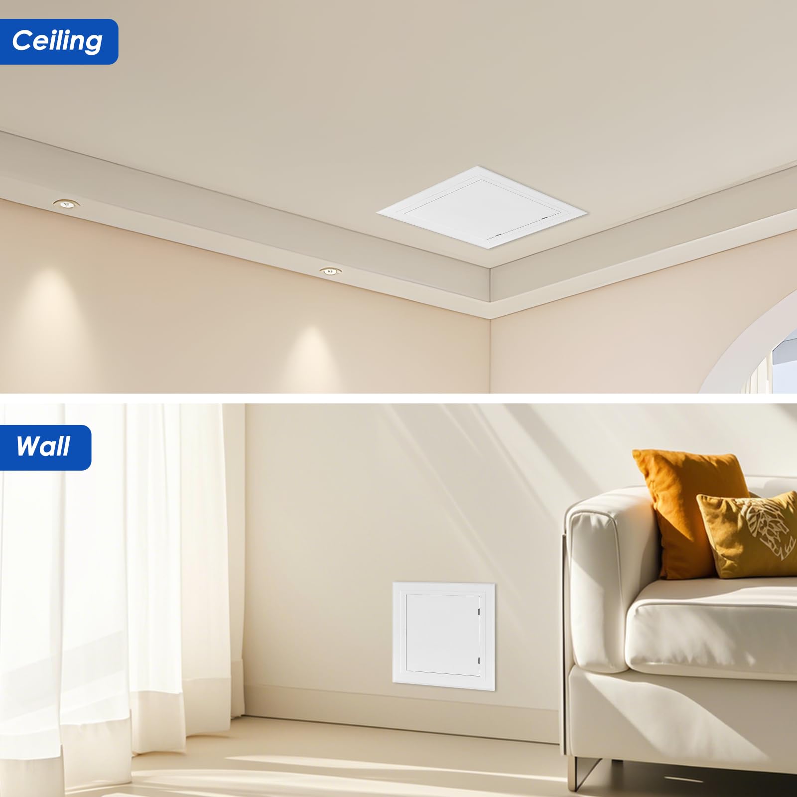 Access Panel 200x200 mm, Paintable Easy Access Doors with Hidden Hinges - Image 3