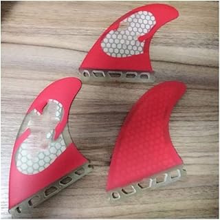 Surfboard fins Red Surfboard Thrusters Rudder Surf Tail Fins Keels Surfboard Tail Pad for Longboard, Surfboard & Paddleboard