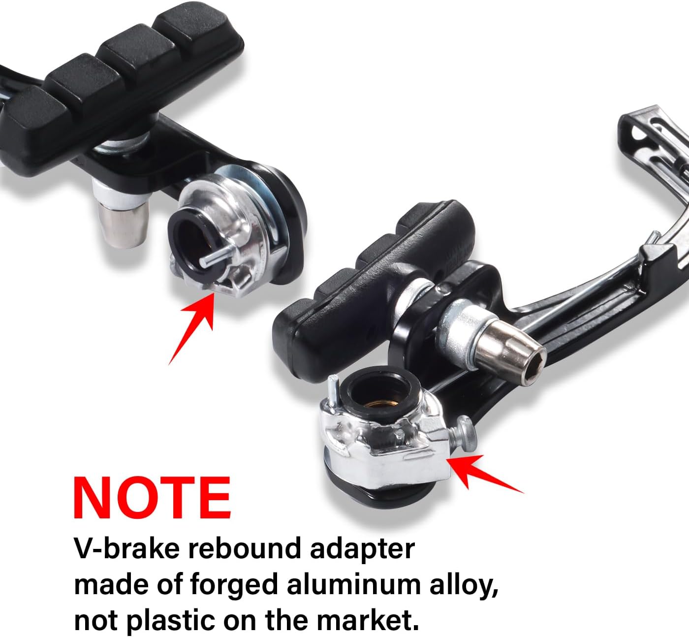 CNC V Brake Set, Bicycle Linear Pull V Brakes for Front/Rear Wheel, Long Arm 110mm, Black …