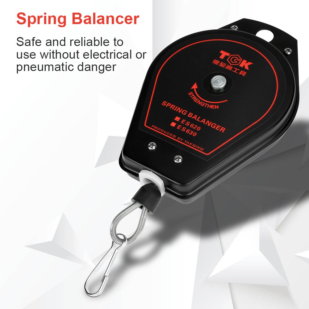 New Spring Balancer portautensili retrattile capacità 0,6 ~ 2,0 kg ES620 per linea di montaggio (nero)